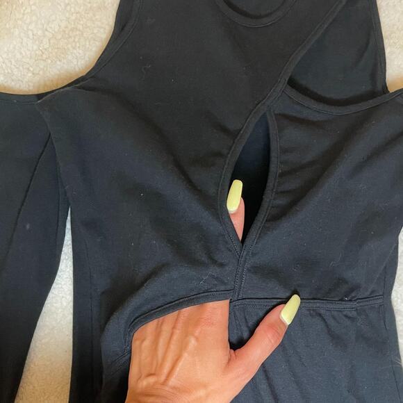 Black Off Shoulder Mini Dress - Picture 3 of 4